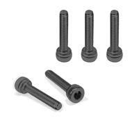 60 viti a testa cilindrica, M3 x 20, viti a testa cilindrica con esagono incassato, viti a testa piatta, in acciaio inox A2 V2A, filettatura completa, viti a esagono incassato con chiave (60, nero, M3