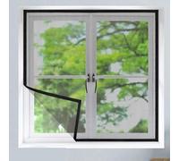 60 x 135 cm, zanzariera per finestre, autoadesiva, per fai da te, protezione per insetti e api, con gancio adesivo, adatta a più finestre