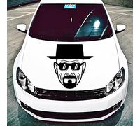 (60 x 58 cm), in vinile, da parete, motivo: Breaking Bad Heisenberg con occhiali da sole, linea Art Decor Walter White, motivo Serious adesivo Decal in omaggio a scelta, idea regalo!