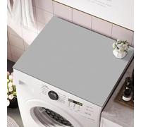 60 x 60 cm Copertura per lavatrice Per Top, Antiscivolo Tappetino per Lavatrici, Antipolvere Protezione Superiore per Lavatrice e Asciugatrice (Grau)
