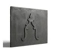 60 x 60 x 1 cm - Lastra Ghisa Decorata Camino mod. GIGLIO by LUNAWAY