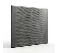 60 x 60 x 1 cm - Lastra per camino e stufe modello EDGE | Conserva e riflette il calore | Resistenza all'usura e corrosione | Installazione semplice | Piastra 100% Ghisa qualità LUNA WAY CAST IRON