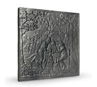 60 x 60 x 1 cm - Piastra in Ghisa Decorata TAVERNA | Protezione Focolare