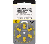 60 x Tipo 10 (GIALLO) - RAYOVAC Extra Advanced 10 / 1,4 V / 110 mAh - Pile per apparecchi acustici - confezione da 60 (10 x 6)