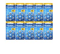 60 x Tipo 10 / PR70 (GIALLO) - RENATA Maratone 10 / 1,45 V / 100 mAh - Pile Batterie per apparecchi acustici - confezione da 60 (10 x 6)
