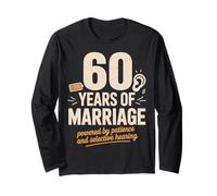 60 Year Of Marriage - 60 years wedding anniversary Maglia a Manica