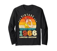 60 Year Old Limited Edition 1966 - Retro 60th Birthday Women Maglia a Manica