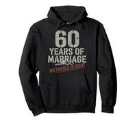60 Years Of Marriage - 60 years anniversary of marriage Felpa con Cappuccio