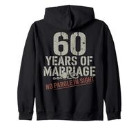 60 Years Of Marriage - 60 years anniversary of marriage Felpa con Cappuccio