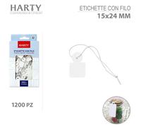 600/1200 etichette con filo segnaprezzo bianco negozio prezzi gioielli orologi