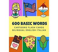 Kinder Language 600 Basic Words Cartoons Flash Cards Bilingual Engli (Tascabile)