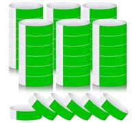 600 braccialetti di carta impermeabili con nastro resistente per l'uso in eventi, hotel, concerti, fiere e festival, leggeri e facili da indossare (verde)