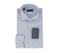 €600 Camicia Solida Azzurra Chiara Luigi Borrelli - Slim - (LB1227244)