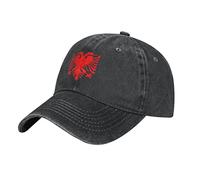 600 Cappellino da Baseball, Bandiera Albanese Baseball Cappelli Classic Cappello da Sole con Visiera Visiera Baseball per Uomo Tennis Sport,Unisex