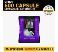 600 Capsule Caffè Verzì Miscela Aroma Intenso Compatibili A Modo Mio