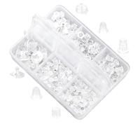 600 chiusure in silicone per orecchini, 6 stili in gomma di plastica, chiusura posteriore per orecchini in gomma morbida trasparente, ipoallergenici, di sicurezza, per orecchini a cerchio pesanti