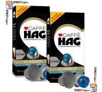 100 Capsule Alluminio Caffè HAG Deca Decaffeinato compatibili Nespresso Dek