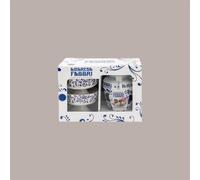 600 g Couvette Amarena in Latta con 2 Coppette in Ceramica Decorate Fabbri
