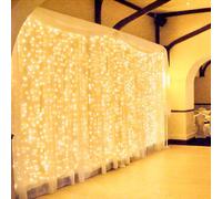 600 LED 6Mx3M Tenda Luminosa Natale Esterno Interno Collegabili Luci Di Natale