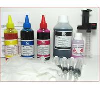 600 ml Kit ricarica cartucce HP inkjet. Hp 338 Nero 343 Colore + refill clip