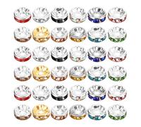 600 Pcs Perline Rondelle Cristallo Ceco Distanziatrici Sciolte Rotonde