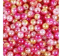600 perline finte a forma di sirena, 8 mm, colore sfumato, per la creazione di gioielli fai da te, collane, bracciali, telefoni cellulari, corda da appendere, decorazione per matrimoni, riempire vasi