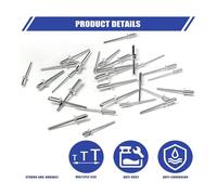 600 Pezzi 14 Misura Rivetti Kit Assortimento Alluminio 3/32 Inch 1/8