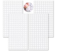 600 Pezzi 300 Pair Tondini Adesivi Tondo,Tondini Adesivi in,Punti Autoadesivi Con,Forti e robusti,Monete Appiccicoso da 10 mm(Bianco)