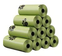 600 pezzi/360 pezzi di sacchetti spessi e a prova di perdite per escrementi di animali domestici - con motivo a zampa, in materiale polietilenico facile da pulire, sacchetti per la raccolta di rifiuti