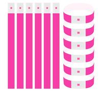 600 Pezzi Braccialetti Carta Eventi, Braccialetti Identificativi, Braccialetti Discoteca Impermeabili per Festival Feste Musicali Concerti Concorsi, 25×2cm (Rosa)