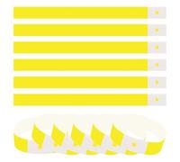 600 Pezzi Braccialetti Carta Eventi, Braccialetti Identificativi, Braccialetti Discoteca Impermeabili per Festival Feste Musicali Concerti Concorsi, 25×2cm (Giallo)