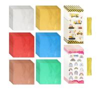 600 pezzi di carta per caramelle, 20 sacchetti per caramelle, caramelle e cioccolato, carta da regalo in alluminio colorato, pellicola di alluminio lucida, confezione regalo per caramelle, carta