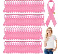 600 pezzi di spille con nastro rosa all'ingrosso per il mese della sensibilizzazione sul cancro al seno, raccolta fondi