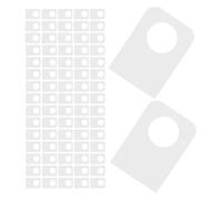 600 Pezzi Linguette Adesive Trasparenti con Foratura Circolare | Materiali PET e PP Resistenti, Sospensione Sicura, per Scaffali e Buste in Ambienti Retail