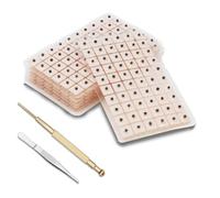 600 Pezzi Ricarica Confezione Monouso Pressa Per L'orecchio Semi Agopuntura, include una penna per piercing all'orecchio e pinzette in acciaio inossidabile, Dell'orecchio Bean Auricoloterap