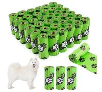 600 Pezzi Sacchetti Cane Cacca, Sacchetti igienici per cane, Sacchetti Igienici Cani per bisogni dei Cani, Raccogli Feci, Pet Bag, Profumati, Nero (40 Rotoli, 15 per Rotolo) (Verde)