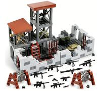 600+ Pezzi Set di costruzione di base militare dell'esercito della Seconda Guerra Mondiale, giocattolo puzzle per adulti, forniture di miniature militari, set di blocchi di costruzione di armi, modell