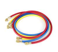 600 Psi Tubo Frigorifero Aria Condizionata per Aggiungere Refrigerante, R22 R134A R12 R50, 1/4 Pollici SAE, 150 Cm, Giallo Rosso Blu, Pacchetto, Strumento di Manutenzione e Riparazione per