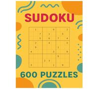 600 puzzle Sudoku book: Medium to Hard difficulty with solutions at the end