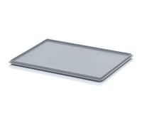 600 x 400 Euro coperchio - perfetto per impilabile, resistente plastica solo coperchio contenitori scatole casse grigio (600 x 400 mm)