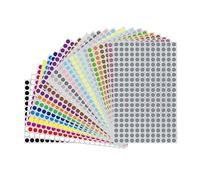 6000 adesivi a pois rotondi da 10 mm, etichette colorate, adesivi per codifica a colori, piccoli adesivi rotondi, etichette per la codifica dei colori, per la casa e l'ufficio, 25 colori