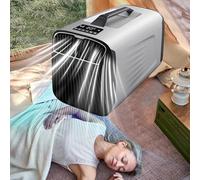 6000 BTU climatizzatore Portatile da Campeggio, Fino a 107 Piedi Quadrati, 4 in 1 con Raffreddamento, Ventola, deumidificazione e modalità di Sospensione, Pannello Touch, Condotto di Scarico,Silver