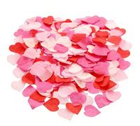 60000 coriandoli biodegradabili a forma di cuore, 2,5 cm, coriandoli in tessuto a forma di cuore, 60 g, coriandoli da tavolo per San Valentino, decorazioni per feste, oggetti di scena per foto (rosa