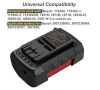 6000mAh 36V Batteria per Bosch BAT810 BAT818 BAT840 GSA GBA GSR GSB GKS 36 V-Li