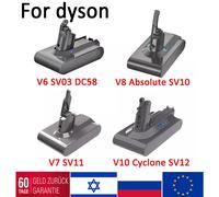 6000mAh per Dyson V6 V7 V8 V10 batteria ricaricabile Bateria SV10 SV11 SV12 SV09 batteria per aspirapolvere DC58 batteria per batteria Sony Cel V7 WITH FILTER