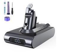 6000mAh V6 Batteria per Dyson V6, Batteria di Ricambio per Dyson DC62 DC58 DC59 DC61 DC72 DC74 Extra, Trigger, Fluffy, Absolute SV03 SV05 SV06 SV07 SV092（2 filtri + 1 pennello）