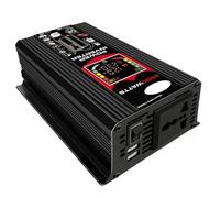 6000W Car Inverter Modified Sine Wave Power Converter DC 12V To AC 110V 220V Car Voltage Transformer LCD Display for iPad Phone(Green)