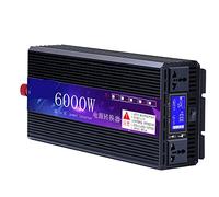 6000W Inverter di potenza a onda sinusoidale pura solare 12V 220/110 Convertitore sinusoidale puro Home Inverter solare Car Outdoor Bank Power Supply Exchange Migliora la dissipazione del calore(6000W