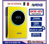 6000W Solare Inverter Ibrido Off Grid MPPT 120A 500V con 5kWH LiFePO4 Batteria
