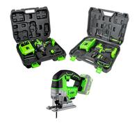 60047C TRAPANO A BATTERIA A 2 VELOCITÀ + 60044C PISTOLA AD IMPATTO DA 1/2" + 60